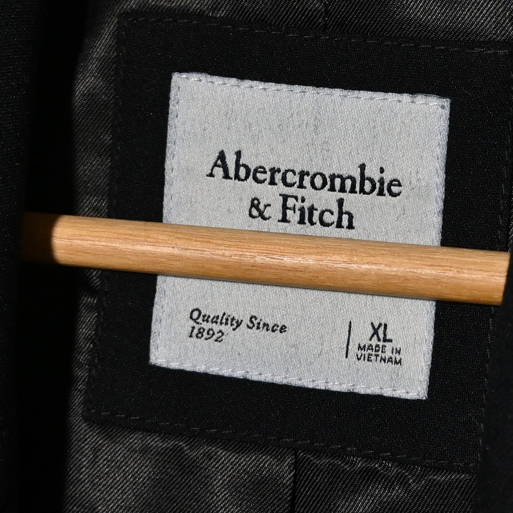 Abercrombie & Fitch Blazer Women Oversized Single Button XL Black - Picture 3 of 7